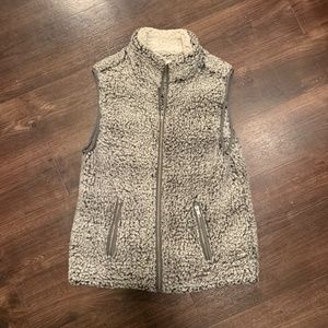 Thread & Supply Grey Fuzzy Vest